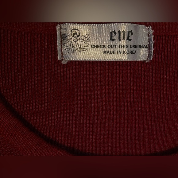 Maroon Mini Sweater Dress - Picture 3 of 3